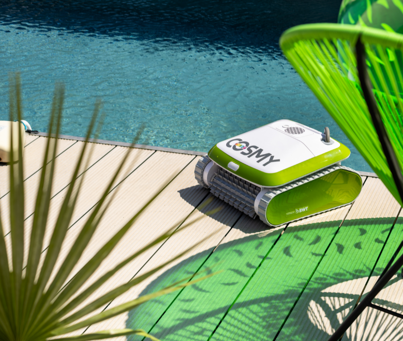 cosmy the bot robot de piscine vert 